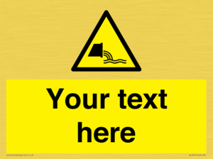 Custom Warning sewage effluent outfall